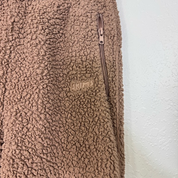 SKIMS Teddy size small unisex cozy drawstring Fleece brown straight Jogger Pants - Picture 5 of 10